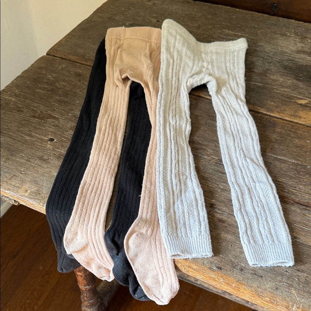 3 tights 4-5 Rylee and cru Zara mini boden some wear 🖤